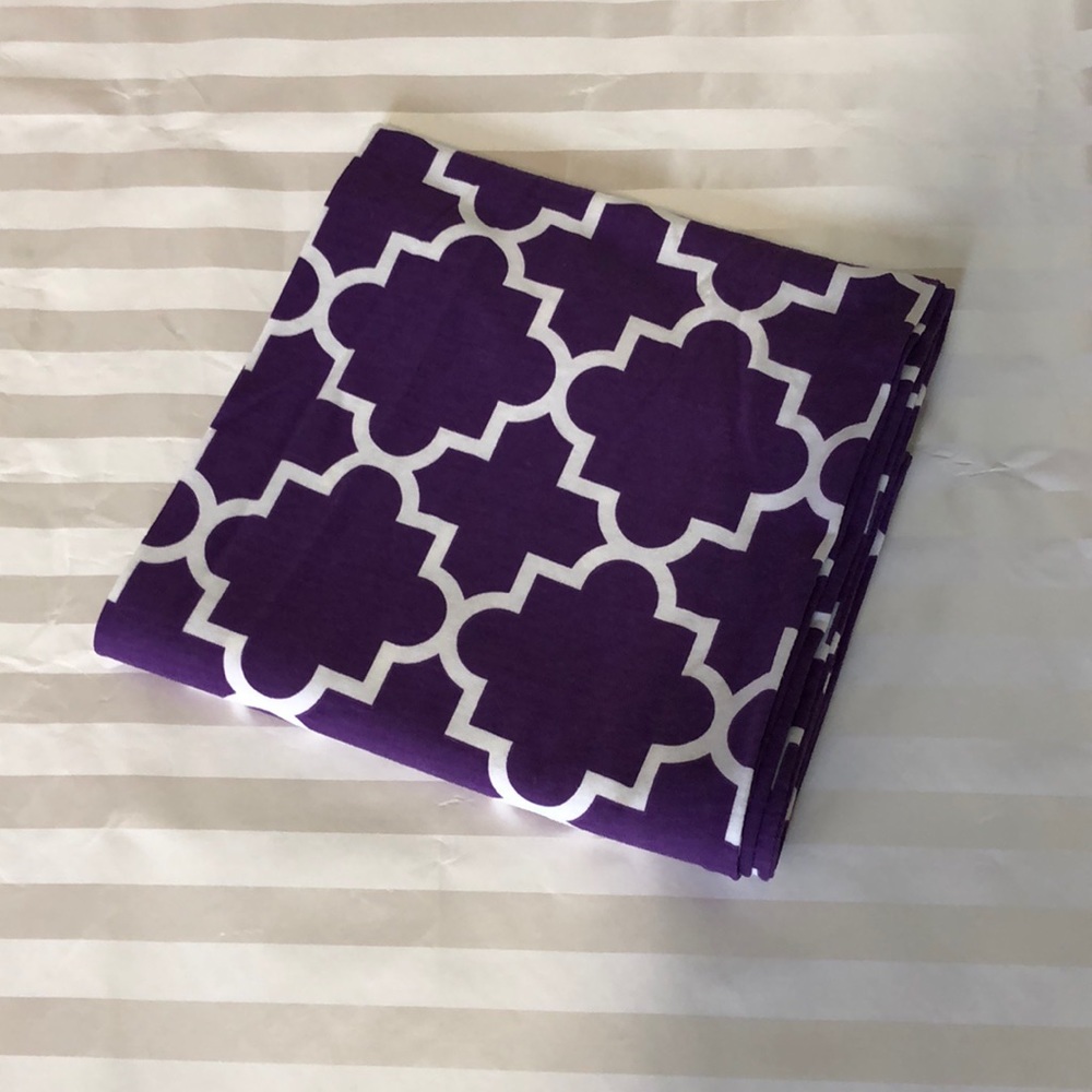 SALE!!!! Purple & white knit infinity scarf